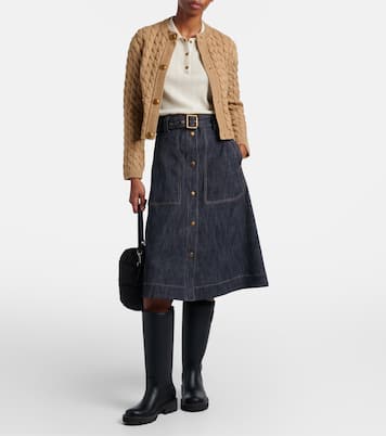 Cardigan in misto cotone a trecce | Moncler