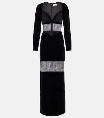 Velvet and lace gown | Nina Ricci