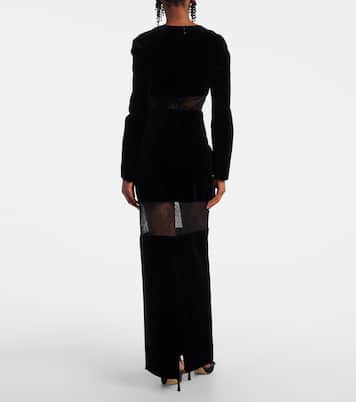 Velvet and lace gown | Nina Ricci