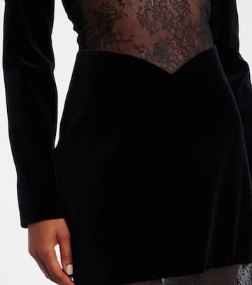 Velvet and lace gown | Nina Ricci