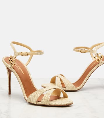 Raffia-effect sandals  | Dolce&Gabbana