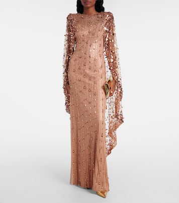 Blaize caped embellished gown | Jenny Packham
