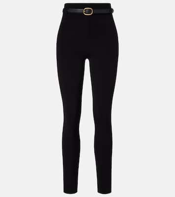 Belted high-rise leggings | Self-Portrait