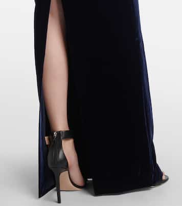 Lace-trimmed velvet corset gown | Roland Mouret