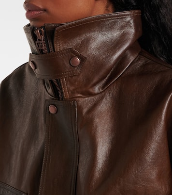Oversize-Bomberjacke aus Leder | Magda Butrym