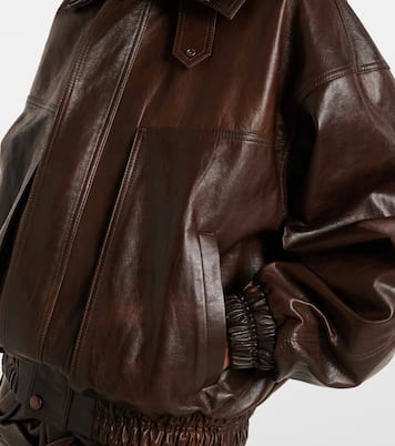 Oversize-Bomberjacke aus Leder | Magda Butrym