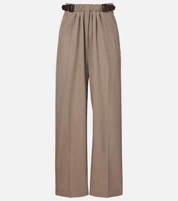 Gathered wool wide-leg pants | Loewe