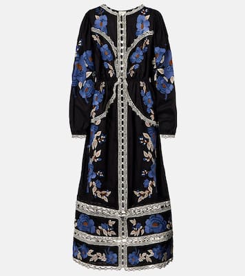 Embroidered floral cotton midi dress | Farm Rio