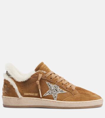 Sneakers Ball Star aus Veloursleder mit Shearling | Golden Goose