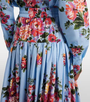 Floral cotton poplin maxi skirt | Dolce&Gabbana