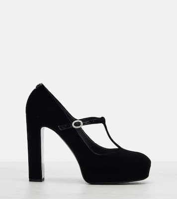 Marene 120 velvet platform Mary Jane pumps | Jimmy Choo