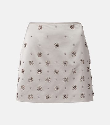 Olenna embellished cotton-blend miniskirt | Veronica Beard