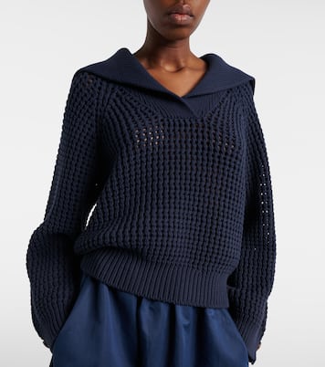 بلوفر بولو من القطن المخلوط | Brunello Cucinelli