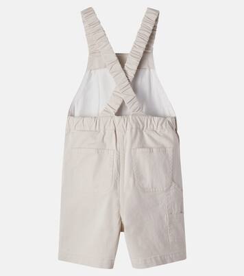 Baby cotton-blend twill overalls | Moncler Enfant
