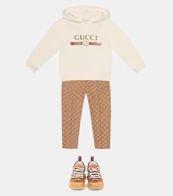 Felpa in cotone con cappuccio e logo | Gucci Kids