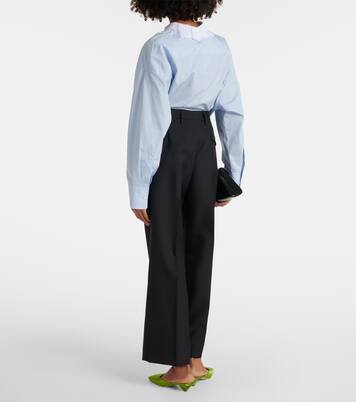 Pantalon droit à taille mi-haute | Prada