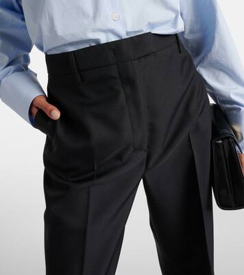 Pantalon droit à taille mi-haute | Prada
