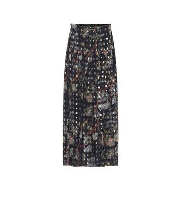 Silk fil coupé midi skirt | Chloé