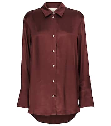 Oversize-Hemd Milan aus Satin | Asceno