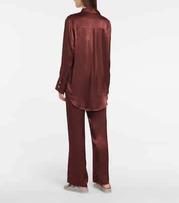 Oversize-Hemd Milan aus Satin | Asceno