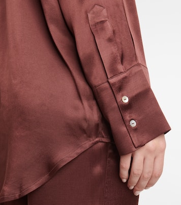 Oversize-Hemd Milan aus Satin | Asceno