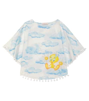 Poncho de algodón estampado | Monnalisa