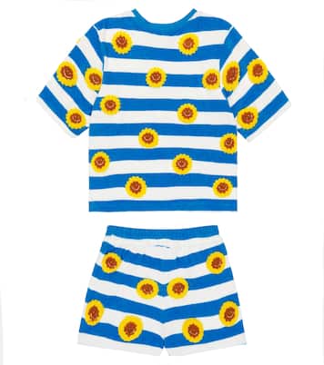 Striped terry T-shirt and shorts set | Stella McCartney Kids