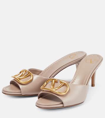 Pantoletten VLogo Signature 80 aus Leder | Valentino Garavani