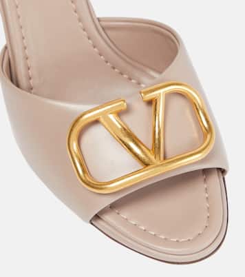 Pantoletten VLogo Signature 80 aus Leder | Valentino Garavani