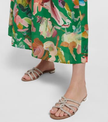 Moondust embellished leather sandals | Aquazzura