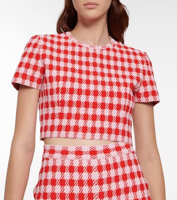 Houndstooth cropped top | Alaïa