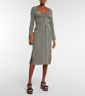 Himalia Gingham cotton and silk dress | Altuzarra