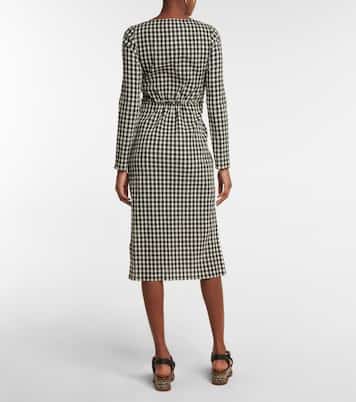 Himalia Gingham cotton and silk dress | Altuzarra