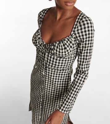 Himalia Gingham cotton and silk dress | Altuzarra
