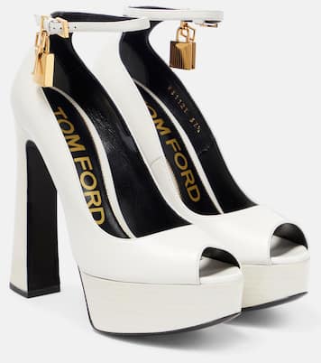 Padlock platform leather sandals | Tom Ford