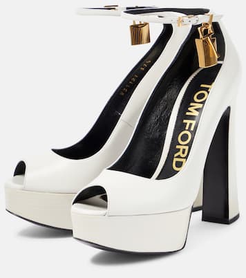 Padlock platform leather sandals | Tom Ford