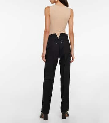 Pantalon tapered à taille haute en laine | Maison Margiela