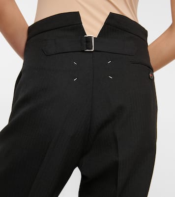 Pantalon tapered à taille haute en laine | Maison Margiela