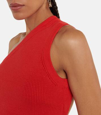La Maille Ascu cropped linen-blend top | Jacquemus