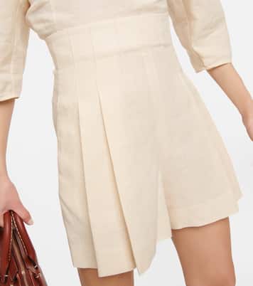 Shorts a vita alta in lino | Chloé