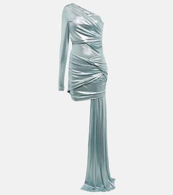 Asymmetric jersey minidress | Off-White