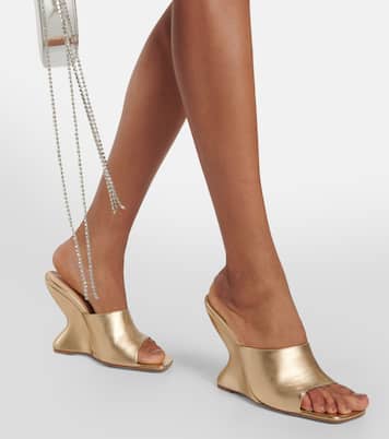 Inverted Wedge leather mules | Magda Butrym