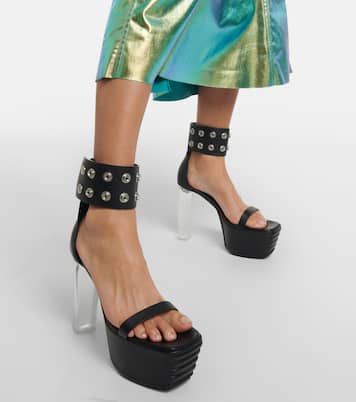 Plateausandalen Minimal Grill aus Leder | Rick Owens