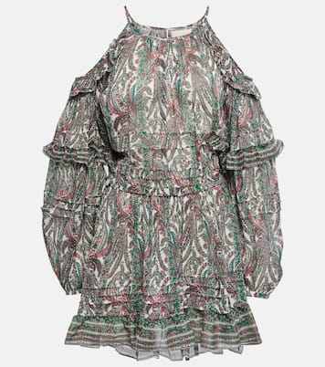 Vestido corto Gabinia de algodón y seda | Isabel Marant