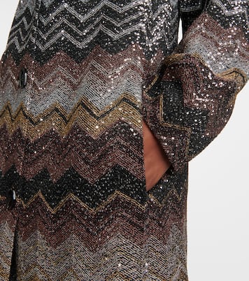 Abrigo de botonadura simple Zig Zag | Missoni