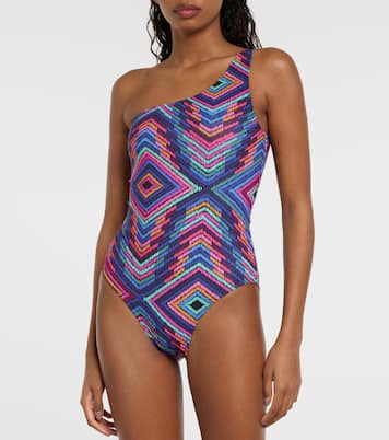 Multicolor one-shoulder swimsuit | Eres