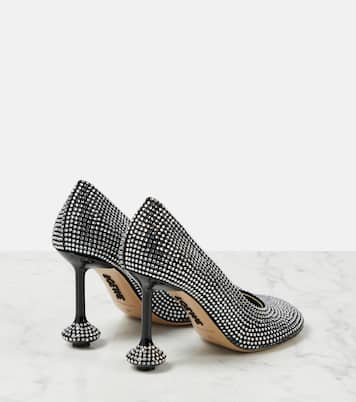 Pumps Toy aus Veloursleder mit Kristallen | Loewe