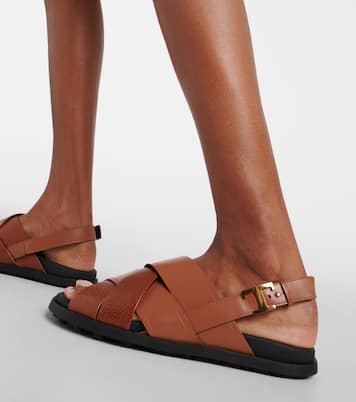 صندل من الجلد المحبوك | Tod's