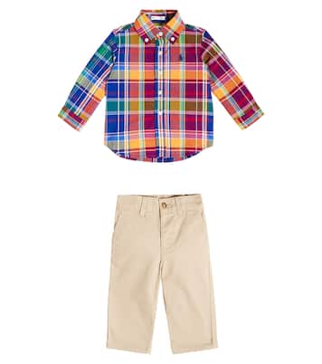 Baby cotton shirt and pants set | Polo Ralph Lauren Kids