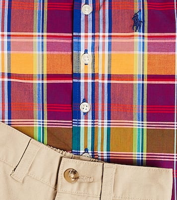 Baby cotton shirt and pants set | Polo Ralph Lauren Kids